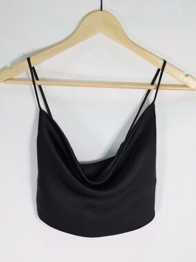 Garage Satin Cowl Cami "Steffa Satin Cowl Cami" | Black Size X-Small